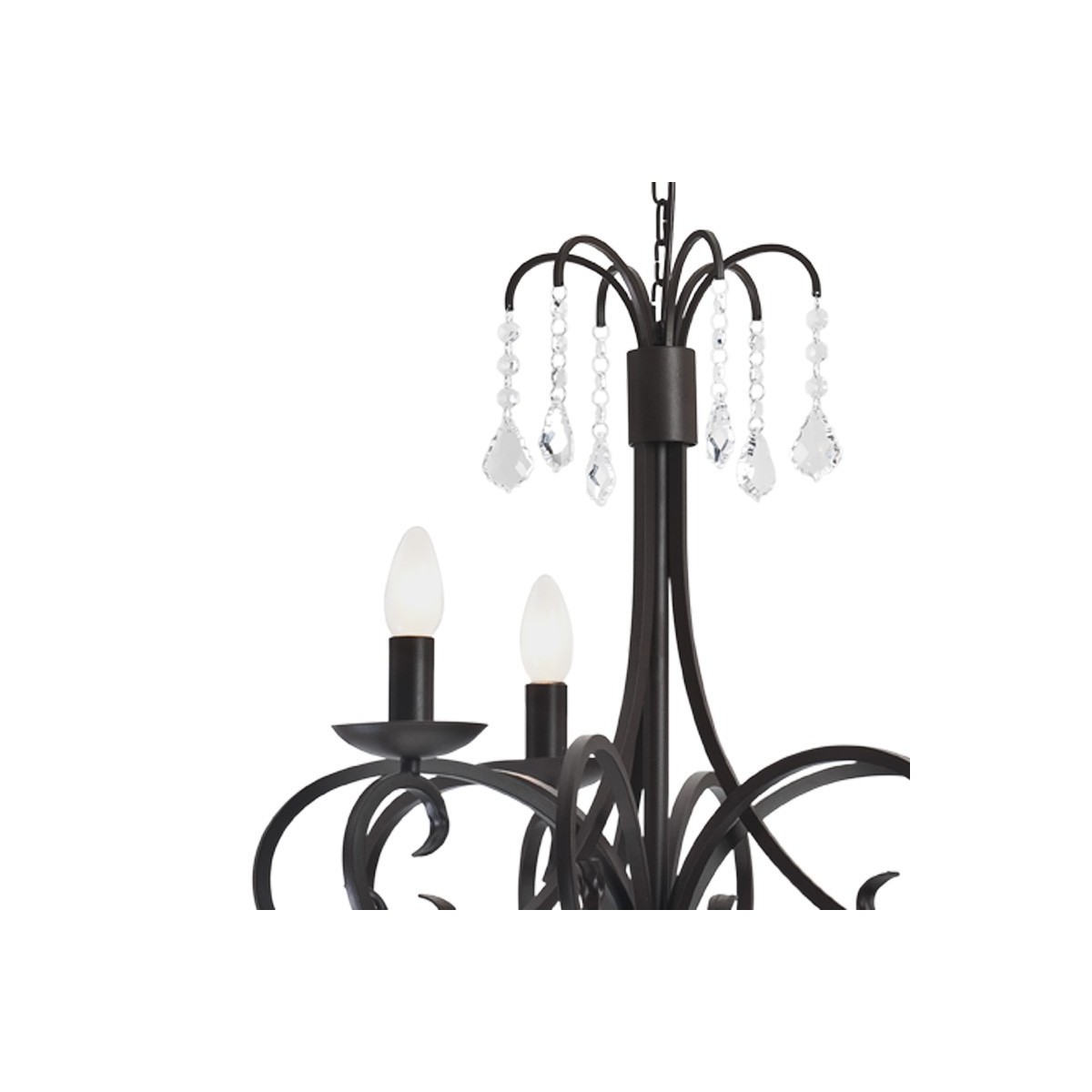 czarna  lampa Argon DIADEMA 6272 żyrandol 3 pł.