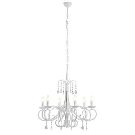 biała lampa Argon DIADEMA 2561 żyrandol 6 pł.