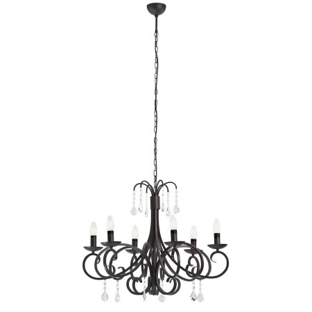 czarna  lampa Argon DIADEMA 2562 żyrandol 6 pł.