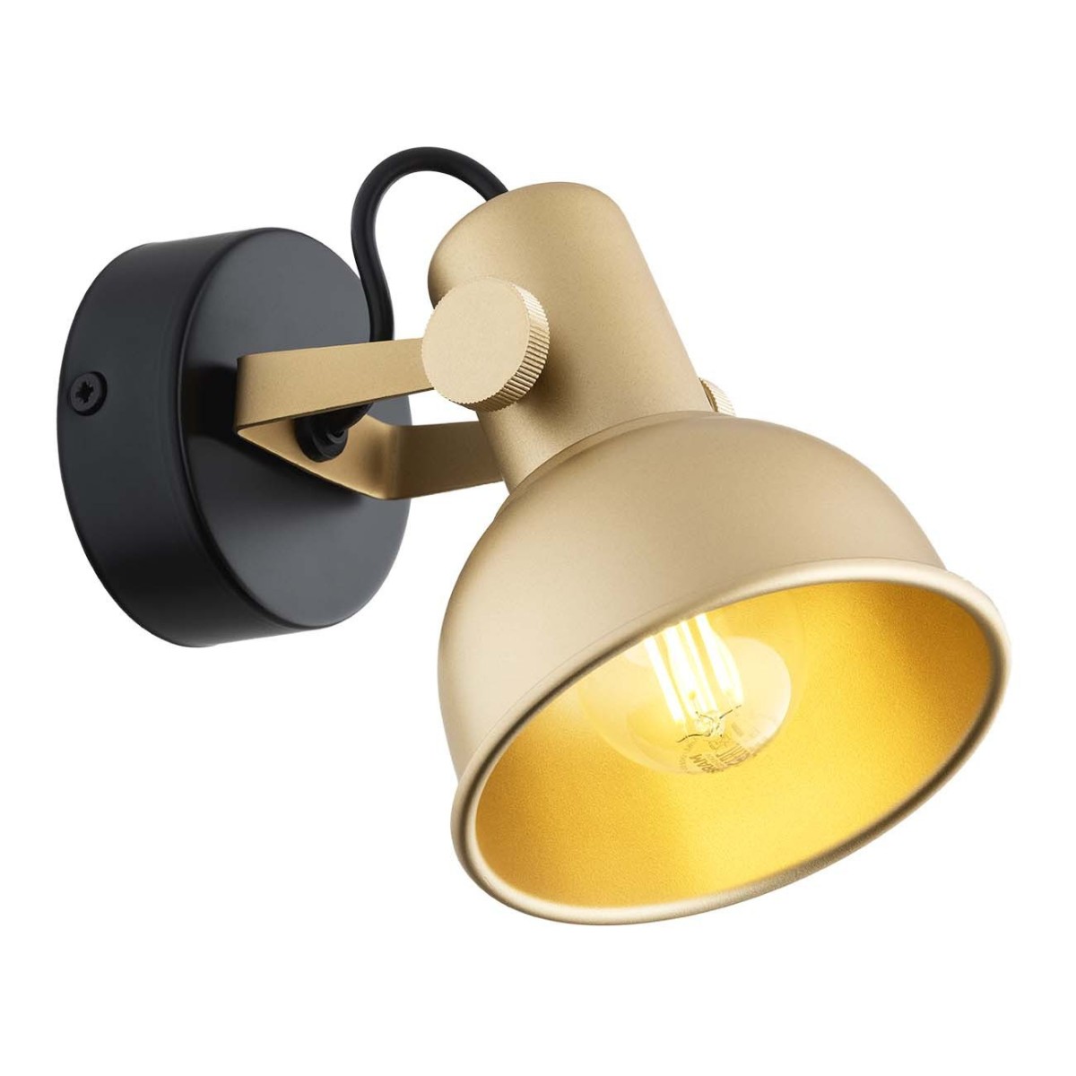 czarna lampa Argon LENORA 8248 kinkiet / plafon 1 pł.