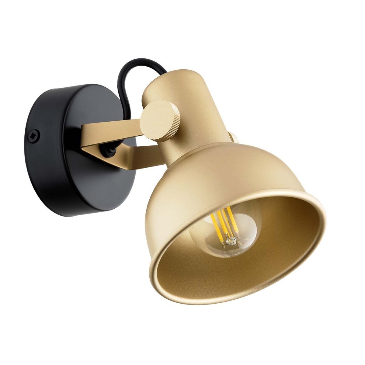 czarna lampa Argon LENORA 8248 kinkiet / plafon 1 pł.