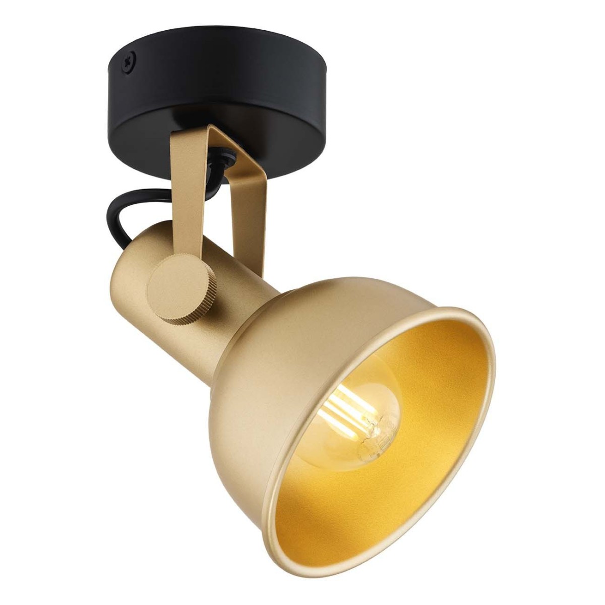 czarna lampa Argon LENORA 8248 kinkiet / plafon 1 pł.