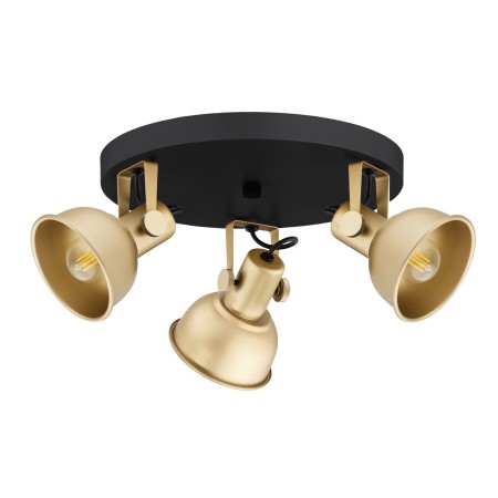 czarna lampa Argon LENORA 6243 plafon 3 pł.