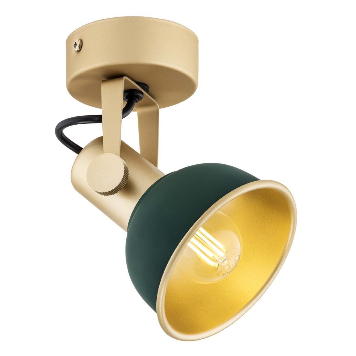 złota lampa Argon LENORA 8247 kinkiet / plafon 1 pł.