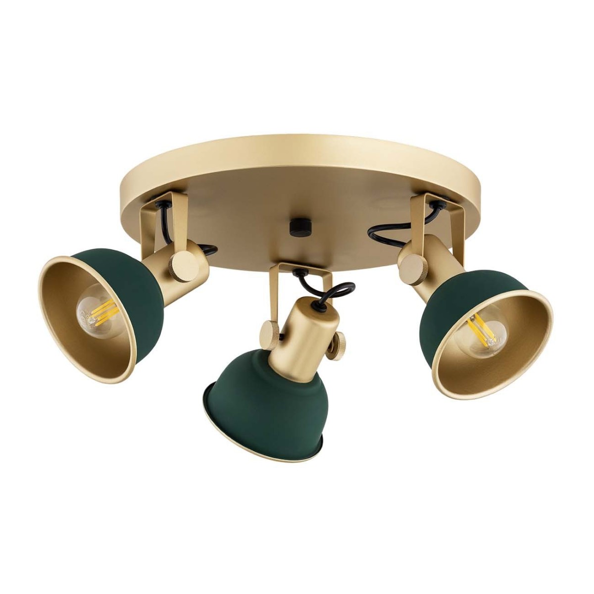 złota lampa Argon LENORA 6242 plafon 3 pł.