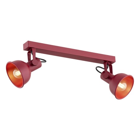 czerwona lampa Argon LENORA 7173 plafon 2 pł.