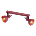 czerwona lampa Argon LENORA 7173 plafon 2 pł.