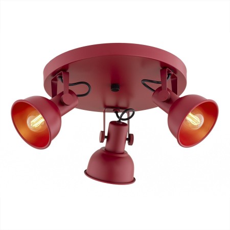 czerwona lampa Argon LENORA 6264 plafon 3 pł.
