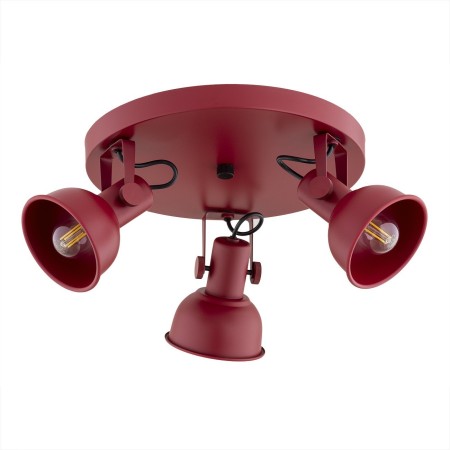 czerwona lampa Argon LENORA 6264 plafon 3 pł.
