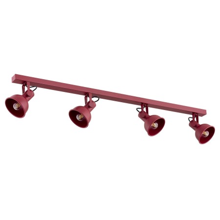 czerwona lampa Argon LENORA 1818 plafon 4 pł.