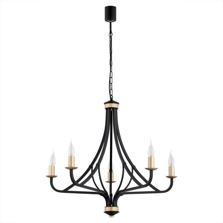 złota lampa Argon LORENZO 2171 żyrandol 5 pł.