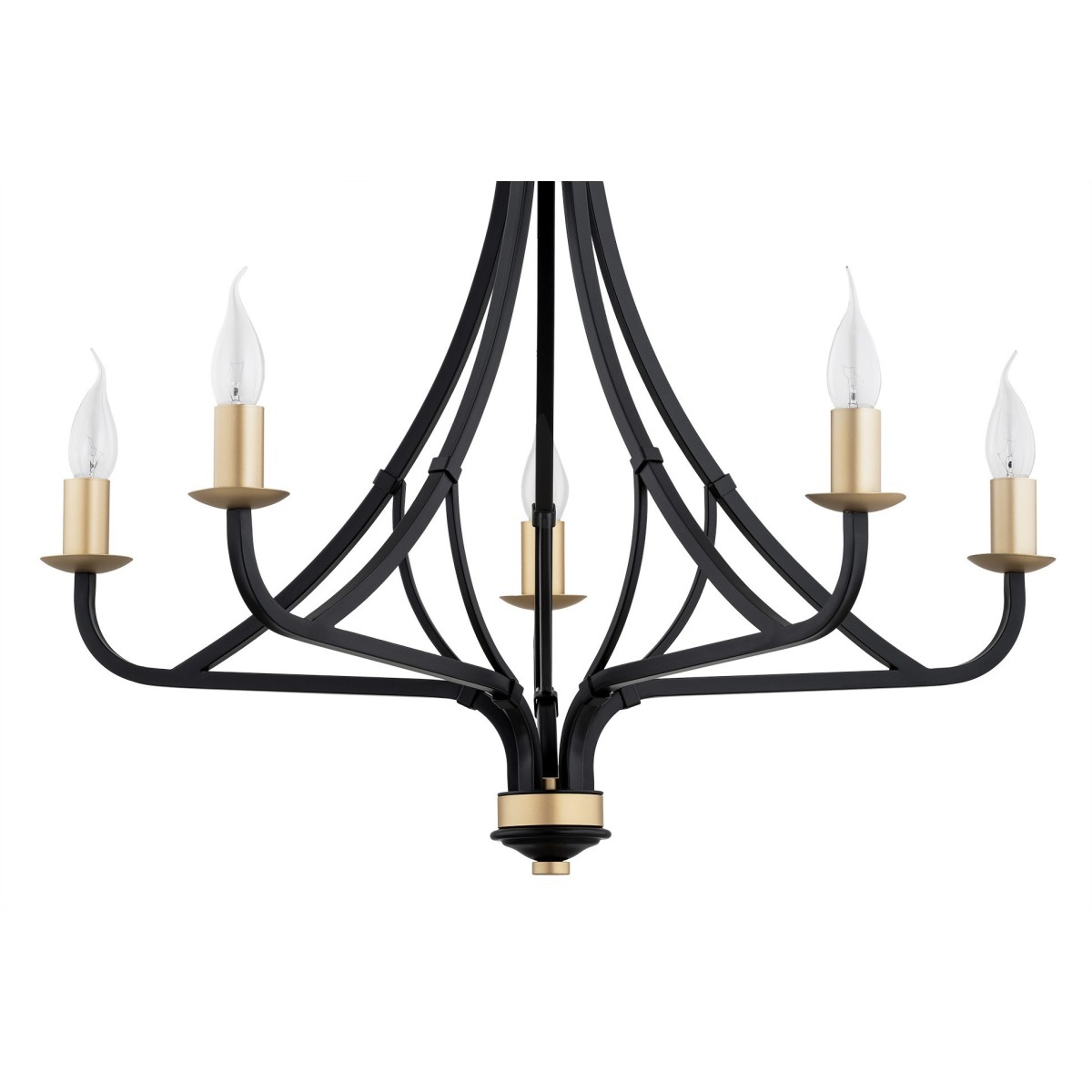 złota lampa Argon LORENZO 2171 żyrandol 5 pł.