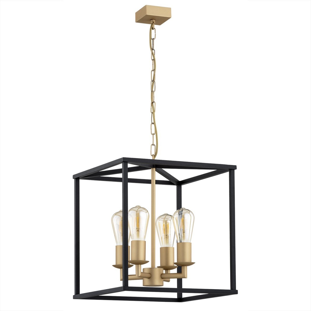 złota lampa Argon MONZANO 1824 zwis 4 pł.