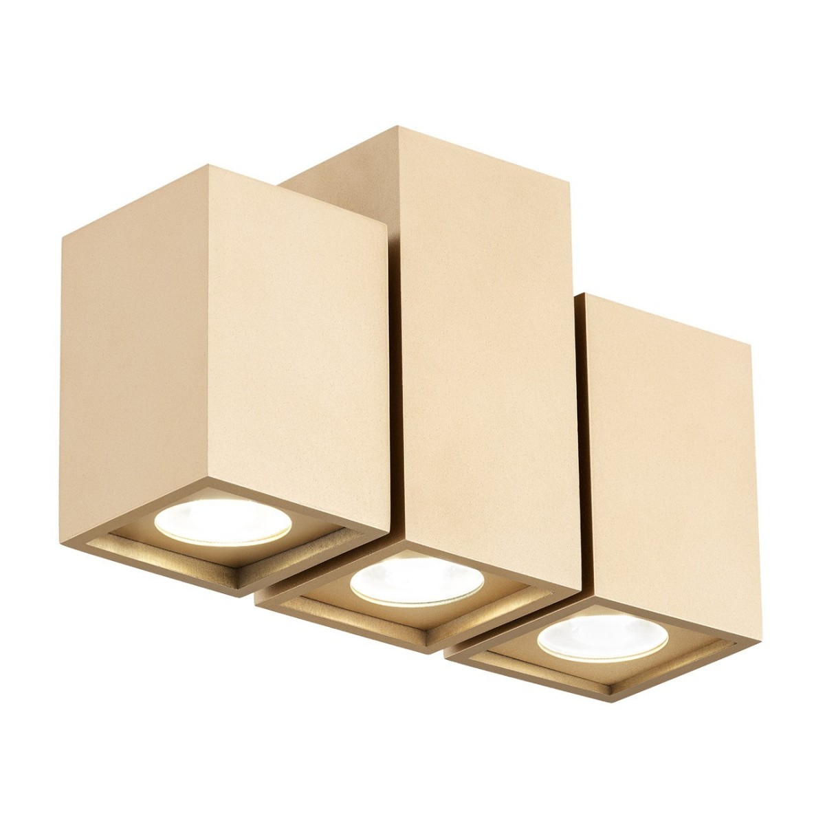 złota lampa Argon MORTIMER 6269 plafon 3 pł., kubiki