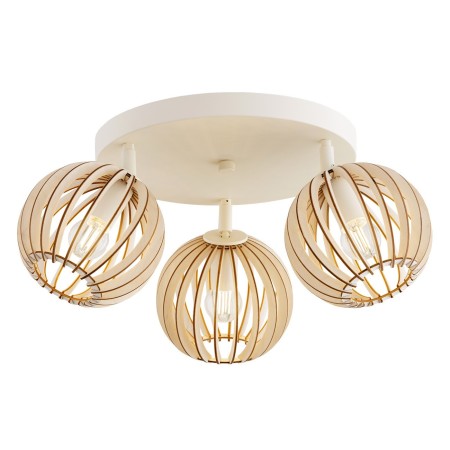 beżowa lampa Argon PARULA 6263 plafon 3 pl., koło