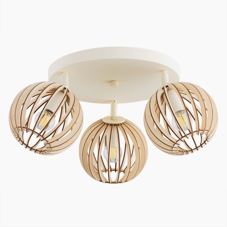 beżowa lampa Argon PARULA 6263 plafon 3 pl., koło