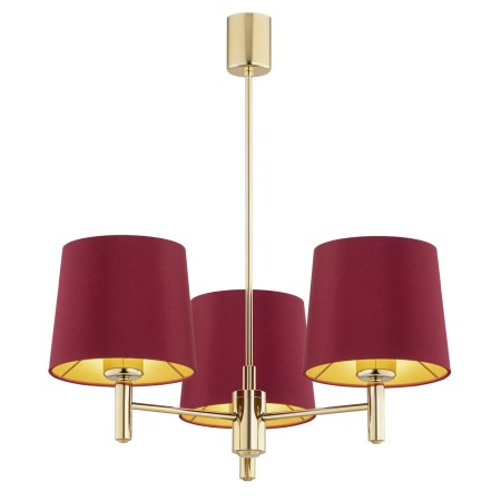 mosiężna lampa Argon PONTE PLUS 6266 żyrandol 3 pł.