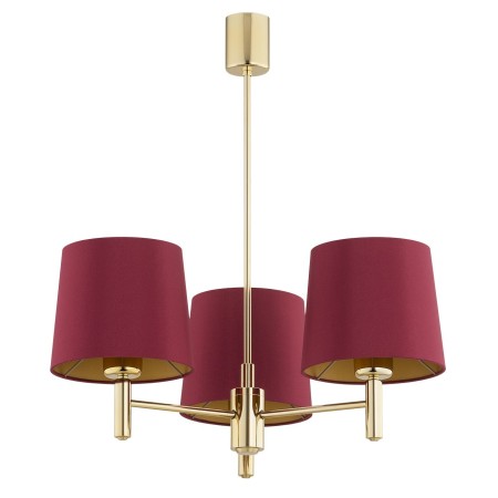 mosiężna lampa Argon PONTE PLUS 6266 żyrandol 3 pł.