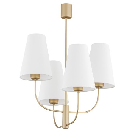 złota  lampa Argon SAFIANO 1821 żyrandol 4 pł.