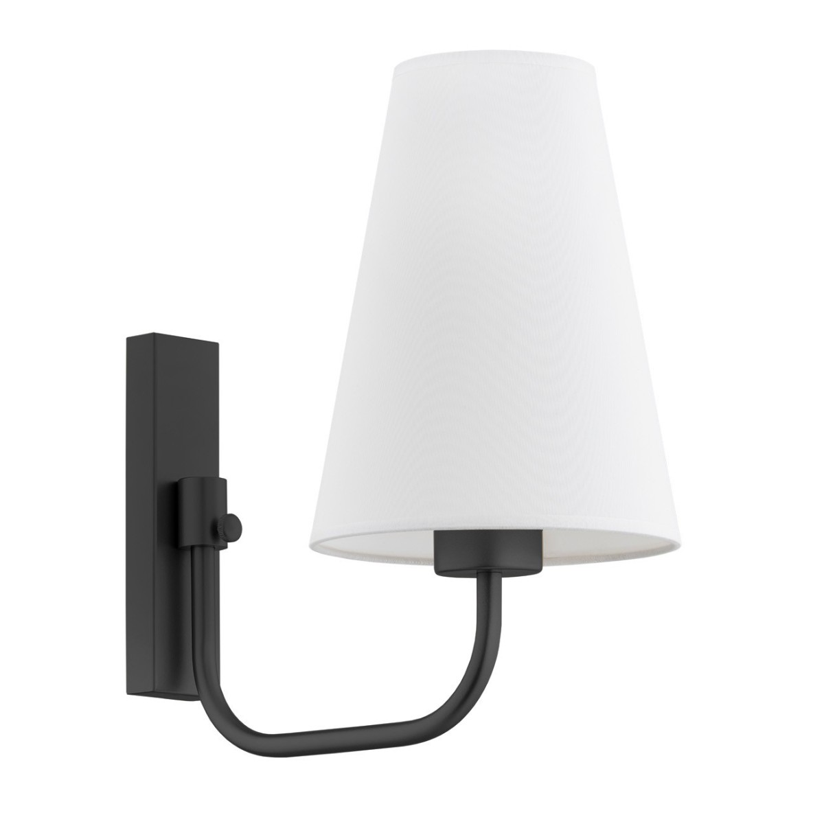 czarna lampa Argon SAFIANO 8376 kinkiet 1 pł.