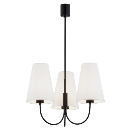 czarna lampa Argon SAFIANO 6268 żyrandol 3 pł.