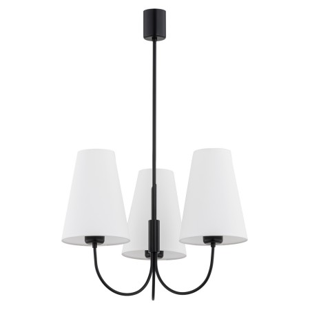 czarna lampa Argon SAFIANO 6268 żyrandol 3 pł.