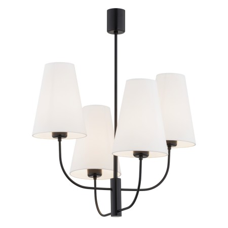 czarna lampa Argon SAFIANO 1822 żyrandol 4 pł.