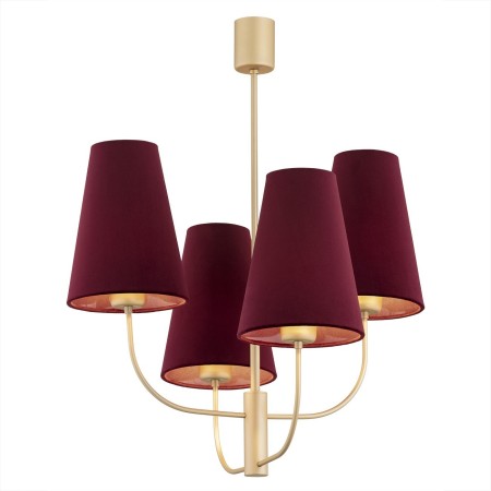 złota lampa Argon SAFIANO 1827 żyrandol 4 pł.