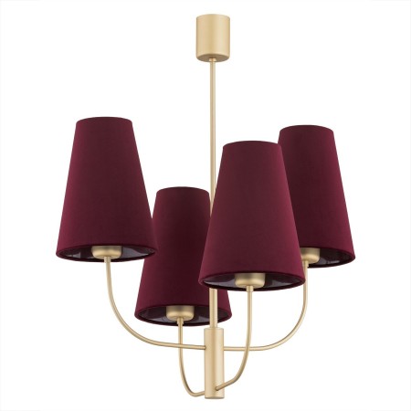 złota lampa Argon SAFIANO 1827 żyrandol 4 pł.