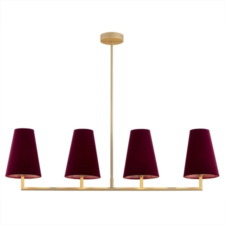 złota lampa Argon SAFIANO 1829 lampa wisząca 4 pł.