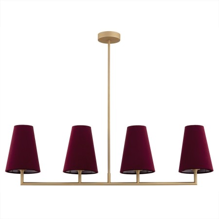 złota lampa Argon SAFIANO 1829 lampa wisząca 4 pł.