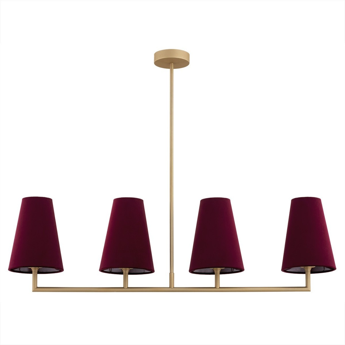 złota lampa Argon SAFIANO 1829 lampa wisząca 4 pł.