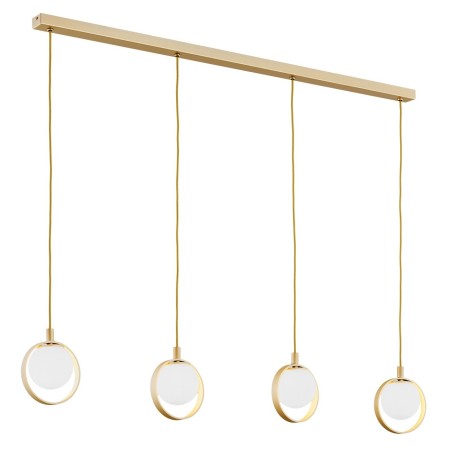 złota lampa Argon SATURNIA 1809 zwis 4 pł.