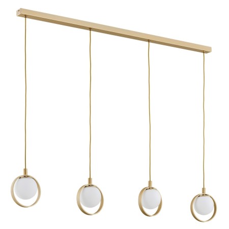 złota lampa Argon SATURNIA 1809 zwis 4 pł.