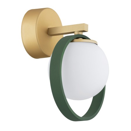 zielona /złota lampa Argon SATURNIA 8258 kinkiet 1 pł.