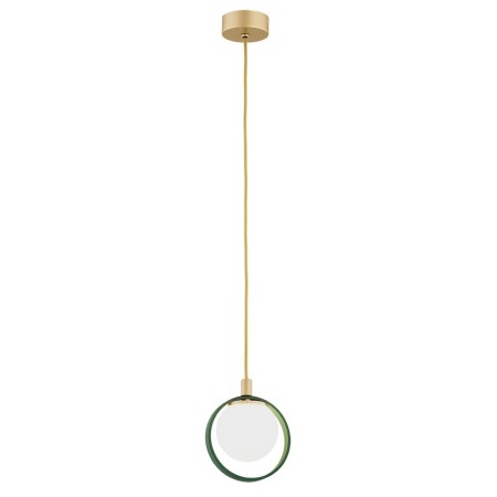 zielona /złota lampa Argon SATURNIA 8256 zwis 1 pł.