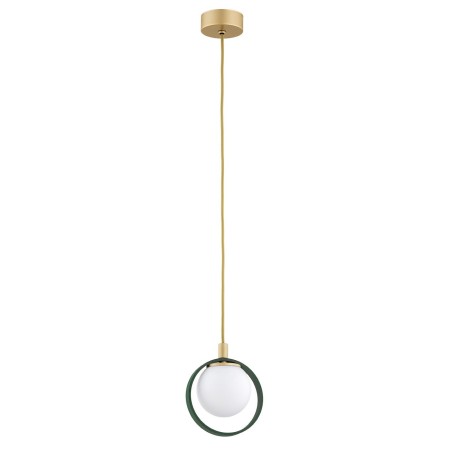 zielona /złota lampa Argon SATURNIA 8256 zwis 1 pł.