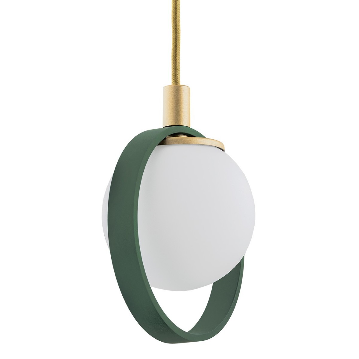 zielona /złota lampa Argon SATURNIA 1808 zwis 4 pł.