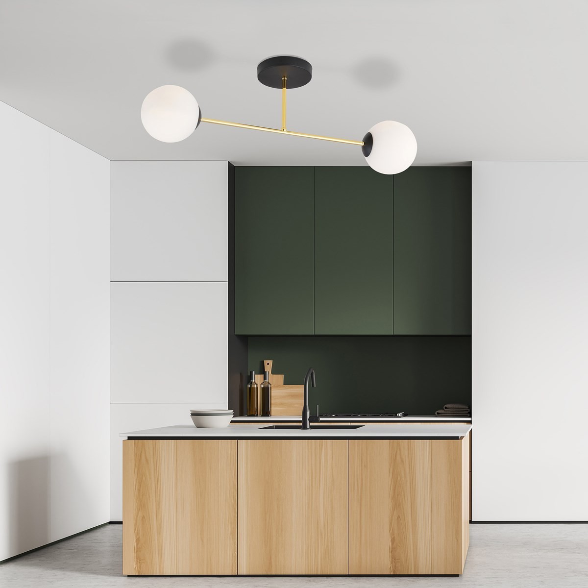 biała Lampa sufitowa MAGNUM 2 BL OPAL polska produkcja