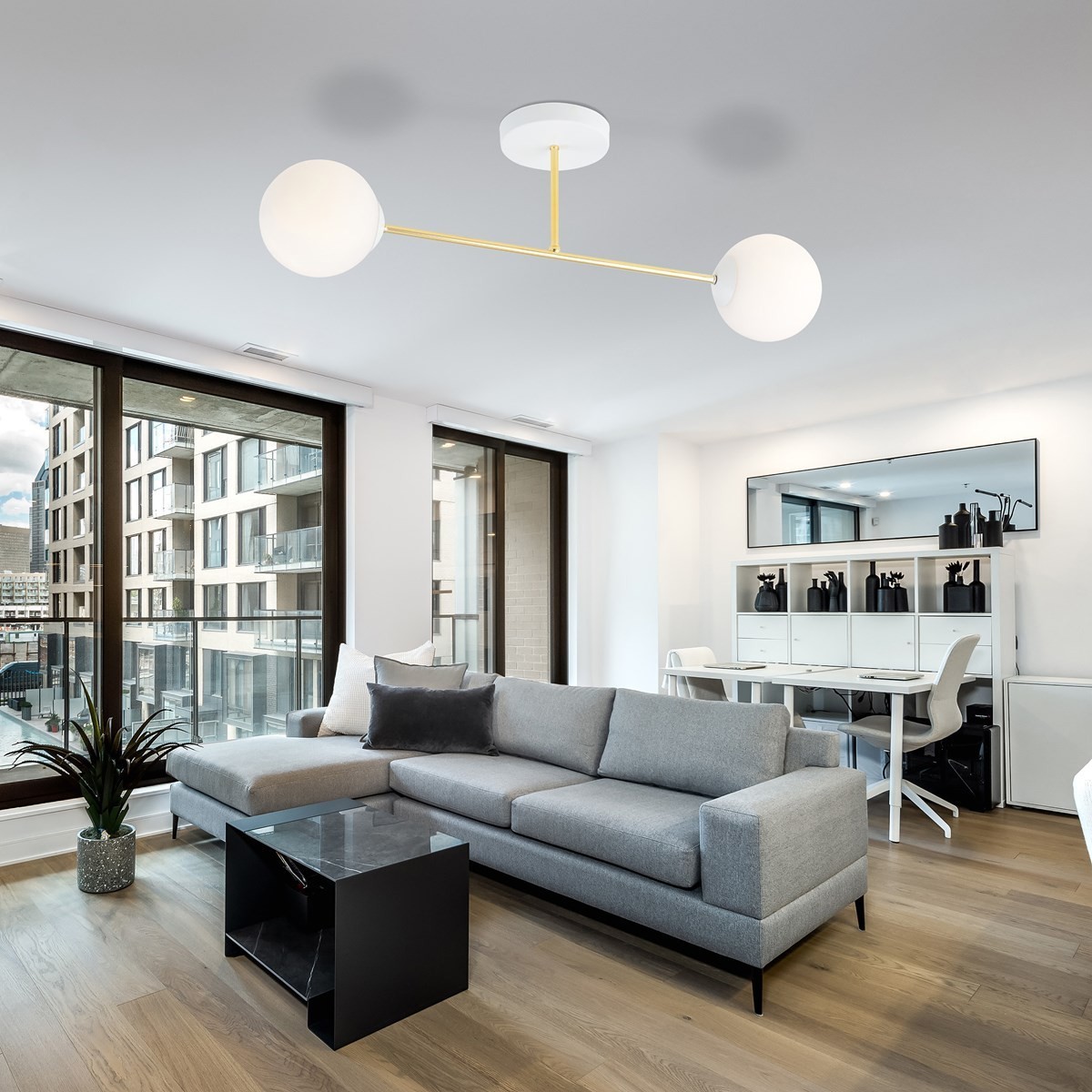 biała Lampa sufitowa MAGNUM 2 WH OPAL polska produkcja