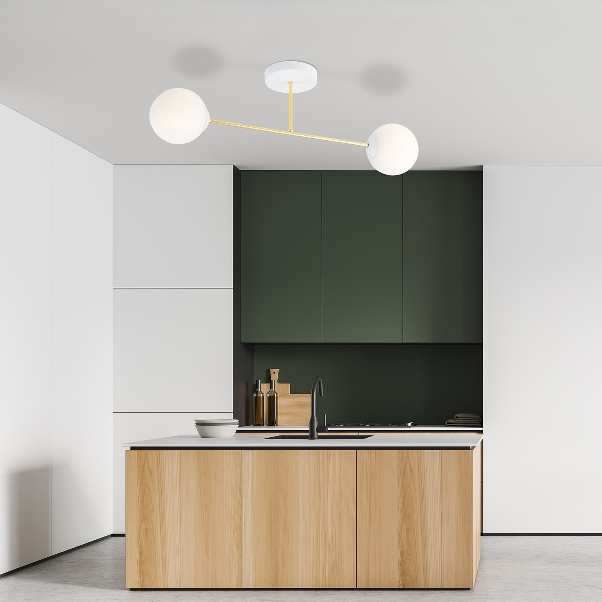 biała Lampa sufitowa MAGNUM 2 WH OPAL polska produkcja