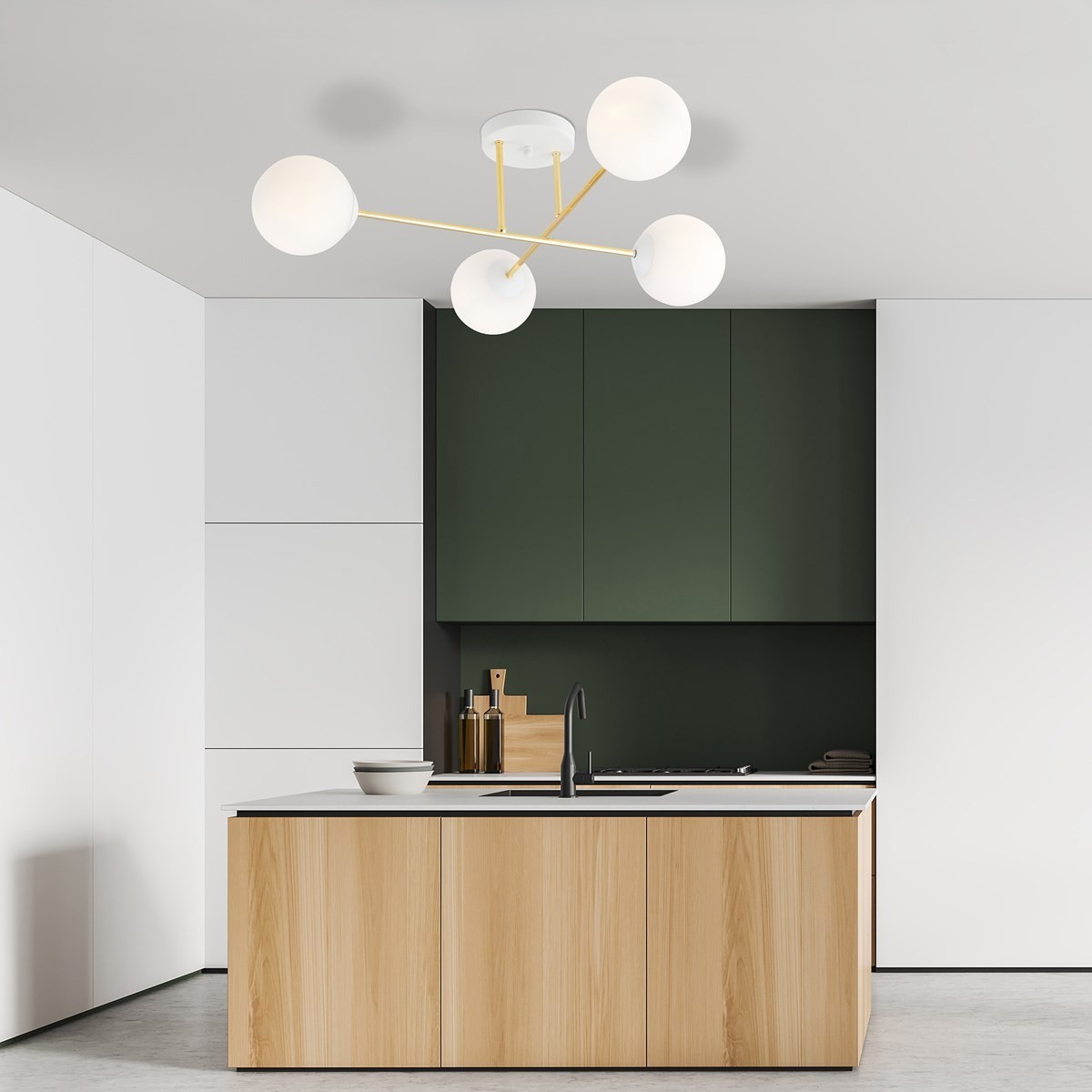 biała Lampa sufitowa MAGNUM 4 WH OPAL polska produkcja