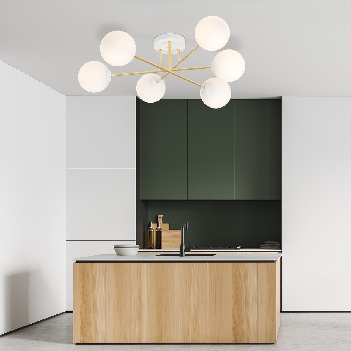 biała Lampa sufitowa MAGNUM 6 WH OPAL polska produkcja