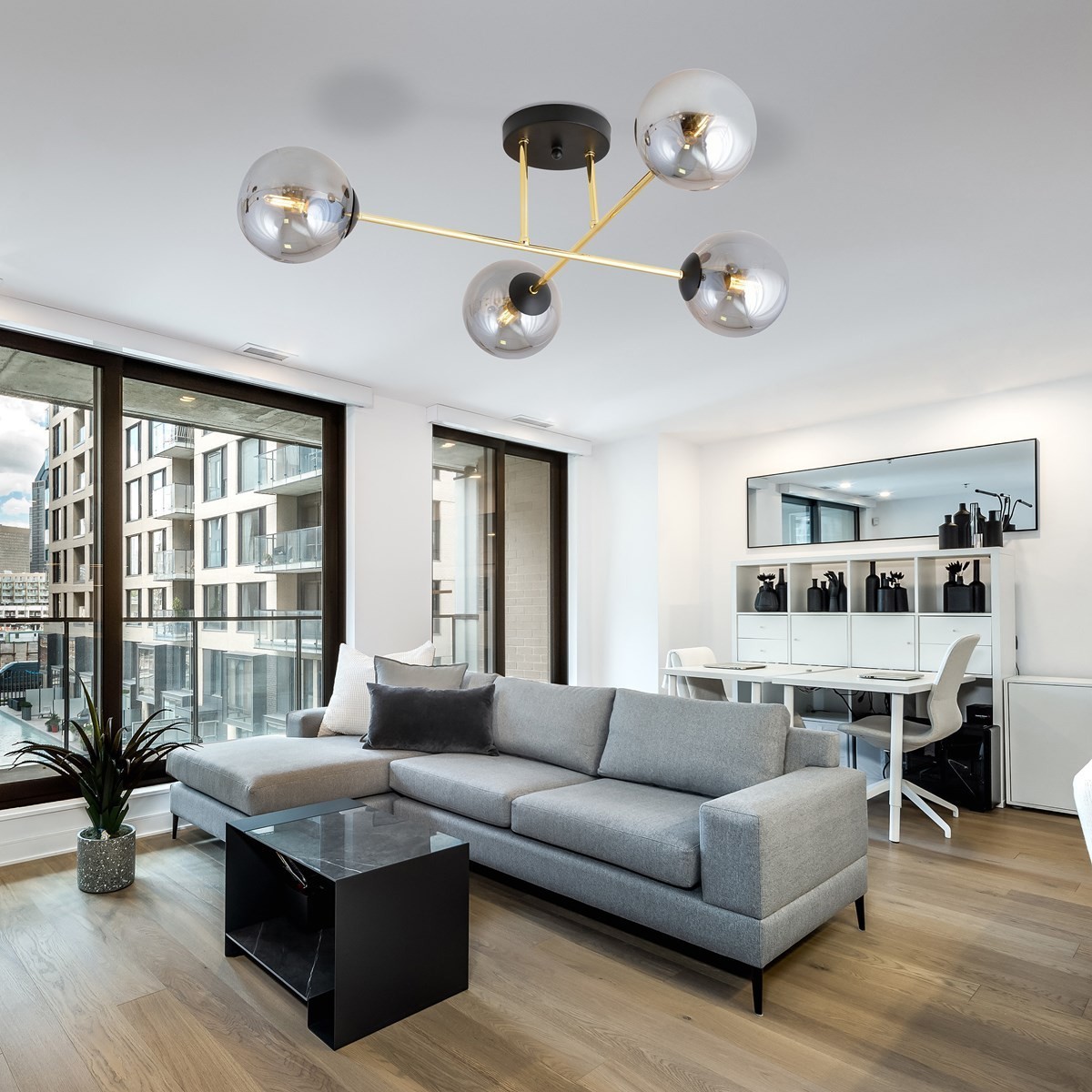 biała Lampa sufitowa MAGNUM 4 BL GRAFIT polska produkcja