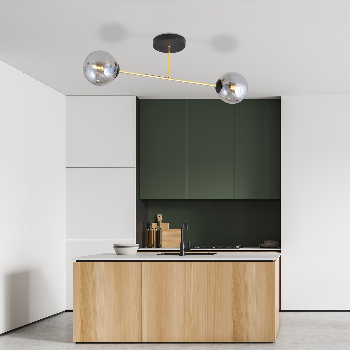 biała Lampa sufitowa MAGNUM 2 BL GRAFIT polska produkcja