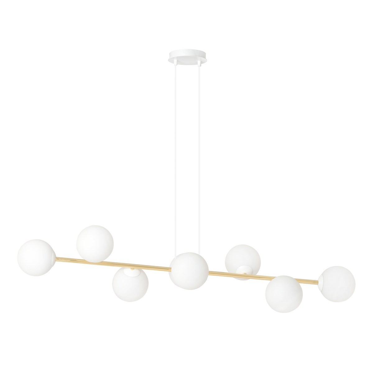 biała Lampa wisząca GRAVITY 8 WH GOLD polska produkcja