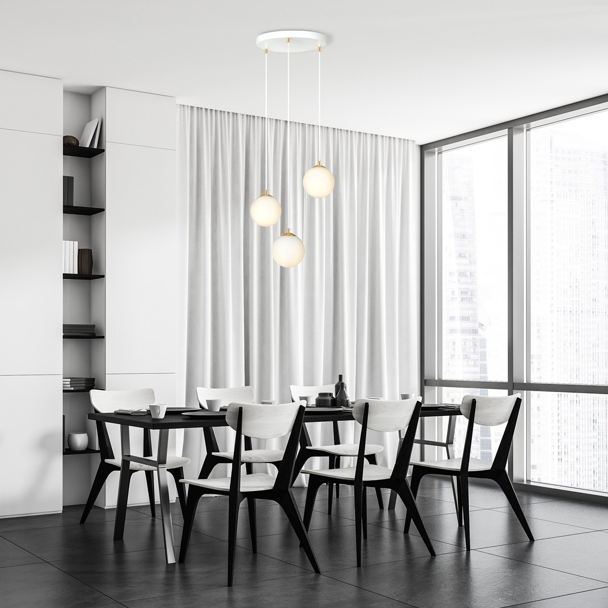 biała Lampa wisząca ROYAL 3 WH polska produkcja