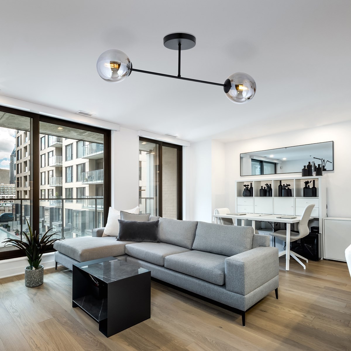 grafitowa Lampa sufitowa ROMA 2 BL GRAFIT polska produkcja