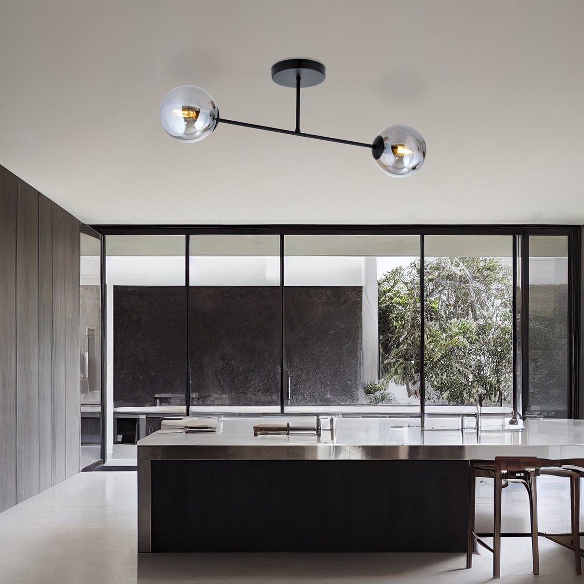 grafitowa Lampa sufitowa ROMA 2 BL GRAFIT polska produkcja