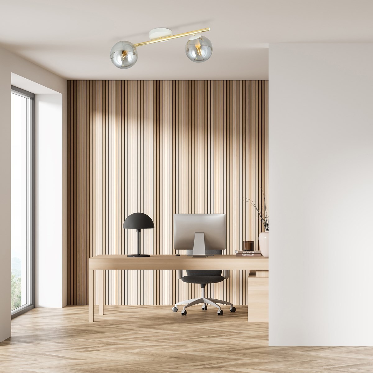 grafitowa Lampa sufitowa SPLENDI 2 WH GRAFIT polska produkcja